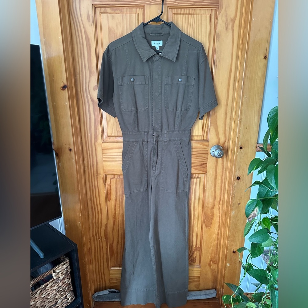 NWT Pistola Brown Short Sleeve Jumpsuit - Picture 8 of 8